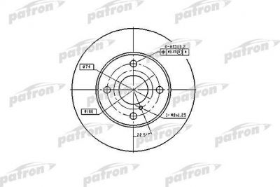 PATRON Диск тормозной передн MAZDA: 121 II 90-96, 323 C IV 89-94, 323 C V 94-98, 323 F IV 89-94, 323 F VI 98-01, 323 P V 96-, 323 S IV 89-94, 323 S V 94-98, MX-5 I 90- (PBD2719)