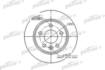 PATRON Диск тормозной задн FORD: GALAXY 95-, SEAT: ALHAMBRA 96-, VW: SHARAN 95- (PBD2777)