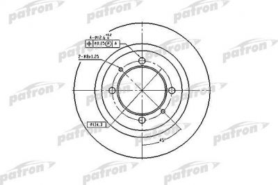 PATRON Диск тормозной задн MITSUBISHI: CARISMA 97-06, CARISMA седан 97-06, SP (PBD2784)