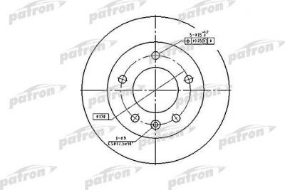 Patron PBD2790 тормозной диск на VW LT 28-46 II c бортовой платформой/ходовая часть (2DC, 2DF, 2