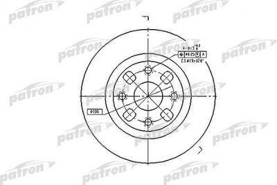 PATRON Диск тормозной передн MAZDA: 323 F V 94-98, 323 F VI 98-04, 323 S V 94-98, 323 S VI 98-04 (PBD4119)