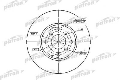 PATRON Диск тормозной передн HONDA: ACCORD VII 98-02, ACCORD VII Aerodeck 98-, ACCORD VII Hatchback 99-02 (PBD4151)