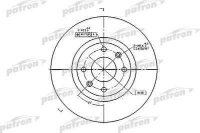 Patron PBD4183 тормозной диск на PEUGEOT 308 (4A_, 4C_)