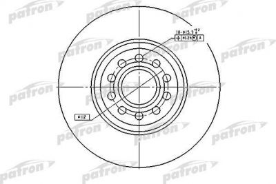 PATRON Диск тормозной передн Audi A4, A6 00-, VW Passat 00- (PBD4262)