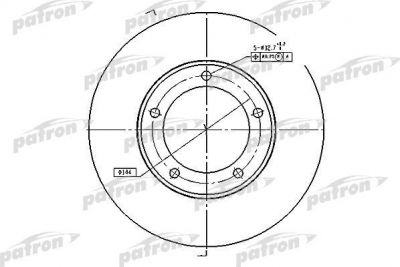 PATRON Диск тормозной передн TOYOTA: LAND CRUISER 100 98-,LEXUS: LX470 98-07 (PBD4506)