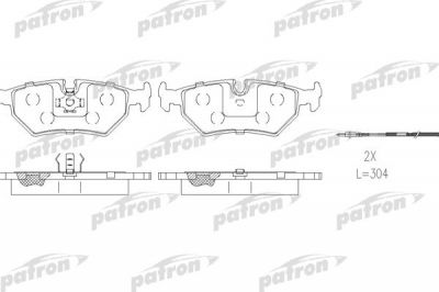 PATRON Колодки тормозные дисковые задн CITROEN: EVASION 94-02, FIAT: ULYSSE 94-02, LANCIA: ZETA 95-02, PEUGEOT: 806 94-02 (PBP1003)