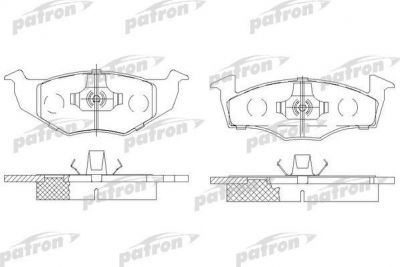 PATRON Колодки тормозные дисковые передн SEAT: CORDOBA 93-99, CORDOBA Vario 96-99, CORDOBA хечбэк 99-02, IBIZA II 93-99, TOLEDO I 91-99, TOLEDO II 99-00, VW: GOLF III 91-97, GOLF (PBP1054)