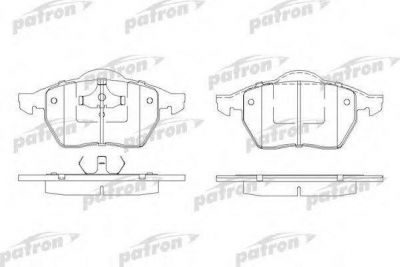 PATRON Колодки тормозные дисковые передн FORD: GALAXY 95-, SEAT: ALHAMBRA 96-, VW: SHARAN 95- (PBP1055)