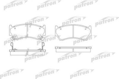 PATRON Колодки тормозные дисковые передн NISSAN: ALMERA I 95-00, ALMERA I Hatchback 95-00 (PBP1091)