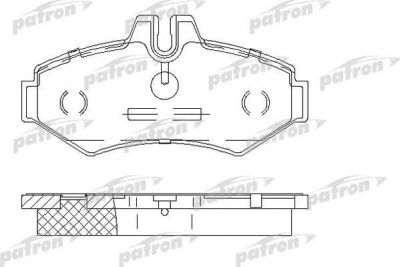 PATRON Колодки тормозные дисковые задн MERCEDES-BENZ: G-CLASS 79-93, G-CLASS 89-, G-CLASS Cabrio 90-, SPRINTER 2-t c бортовой платформой 95-06, SPRINTER 2-t автобус 95-06, SPRINTE (PBP1306)