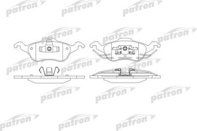 PATRON Колодки тормозные дисковые передн FORD: FOCUS 98-04, FOCUS седан 99-04, FOCUS универсал 99-04 (PBP1318)