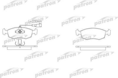 PATRON Колодки тормозные дисковые передн FIAT: PALIO Weekend 96- (PBP1377)
