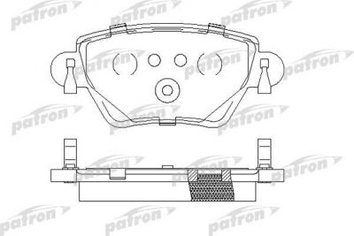 PATRON Колодки тормозные дисковые задн FORD: MONDEO III 00-, MONDEO III седан 00-, MONDEO III универсал 00-, JAGUAR: X-TYPE 01-, X-TYPE Estate 04- (PBP1416)