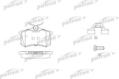 Patron PBP1491 комплект тормозных колодок, дисковый тормоз на RENAULT MEGANE II (BM0/1_, CM0/1_)