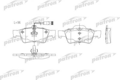 PATRON Колодки тормозные дисковые задн MERCEDES-BENZ: C-CLASS 04-, C-CLASS T-Model 04-, CLS 04-, E-CLASS 02-, E-CLASS T-Model 03-, S-CLASS 02-05, S-CLASS 05-, S-CLASS купе 99-06, (PBP1526)