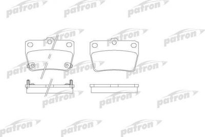 PATRON Колодки тормозные дисковые задн TOYOTA: RAV 4 II 00- (PBP1531)