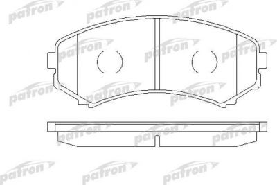 PATRON Колодки тормозные дисковые передн MITSUBISHI: PAJERO III 00- (PBP1603)