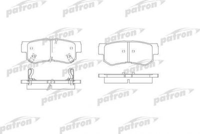 PATRON Колодки тормозные дисковые задн HYUNDAI: SANTA FE 01- (PBP1606)