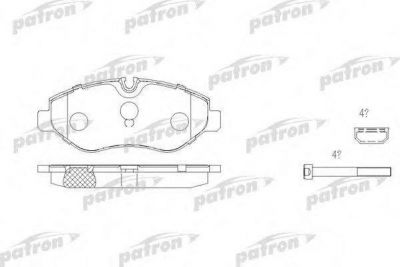 PATRON Колодки тормозные дисковые передн MERCEDES-BENZ: SPRINTER 3,5 c бортовой платформой 06-, SPRINTER 3,5-t автобус 06-, SPRINTER 3,5-t фургон 06-, SPRINTER 3-t c бортовой плат (PBP1778)