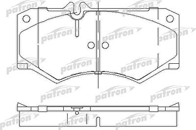 PATRON Колодки тормозные дисковые передн MERCEDES-BENZ: G-CLASS 79-93, G-CLASS 90-, G-CLASS 89-, G-CLASS Cabrio 89-, HENSCHEL 2-t 73-77, T1 бортовой 77-96, T1 бортовой 77-96, T1 а (PBP239)