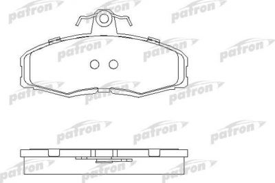 PATRON Колодки тормозные дисковые передн FORD: SIERRA хечбэк 82-86, SIERRA хечбэк 87-93, SIERRA универсал 82-86, SKODA: FAVORIT 89-94, FAVORIT Forman 91-95, FAVORIT пикап 92-97 (PBP275)