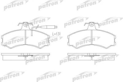 PATRON Колодки тормозные дисковые передн ALFA ROMEO: AR 6 автобус 85-89, AR 6 фургон 85-89, CITROEN: C25 c бортовой платформой 87-94, C25 автобус 81-94, C25 фургон 81-94, FIAT: DU (PBP287)