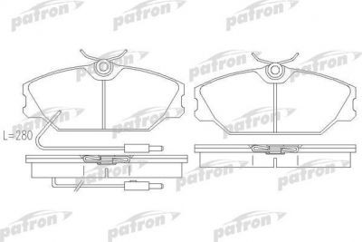 PATRON Колодки тормозные дисковые передн RENAULT: LAGUNA 93-01, LAGUNA Grandt (PBP406)