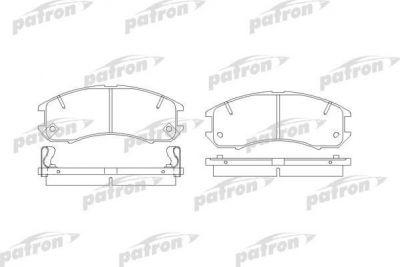 PATRON Колодки тормозные дисковые передн FORD USA: PROBE I 88-93, MAZDA: 626 II 83-87, 626 II Hatchback 83-87, 626 III 87-92, 626 III Hatchback 87-92, 626 III Station Wagon 87-97, (PBP576)