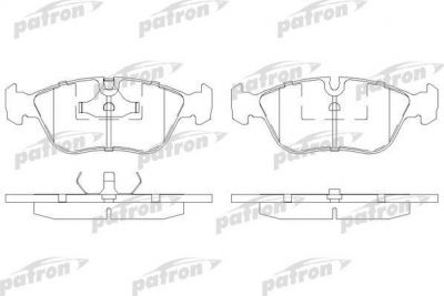 PATRON Колодки тормозные дисковые передн VOLVO: 850 91-96, 850 универсал 92-97, C70 кабрио 98-05, C70 купе 97-02, S70 97-00, V70 I универсал 97-00 (PBP681)