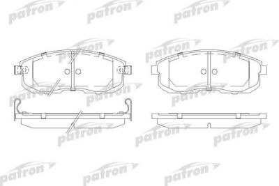 PATRON Колодки тормозные дисковые передн NISSAN: 180SX купе 91-94, CEFIRO седан 94-99, LAUREL 90-93, MAXIMA 88-94, MAXIMA QX 95-00, MAXIMA Station Wagon 97- (PBP691)