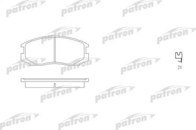 PATRON Колодки тормозные дисковые передн MITSUBISHI: COLT 92- (PBP759)