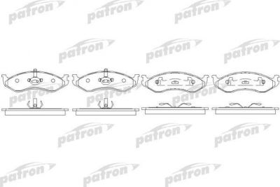 PATRON Колодки тормозные дисковые передн JEEP: CHEROKEE 84-, GRAND CHEROKEE I 91-99, WRANGLER I 91-96, KIA: CARNIVAL 99-01 (PBP929)