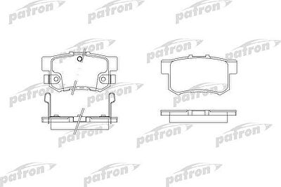 PATRON Колодки тормозные дисковые задн HONDA: ACCORD IV Aerodeck 91-93, LEGEND I 88-90, LEGEND I купе 87-90, PRELUDE IV 92-96, ROVER: 600 93-99 (PBP956)