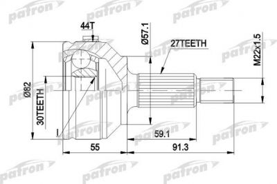 PATRON ШРУС наружн к-кт FORD: MONDEO с и без ABS 1.93- (PCV1201)