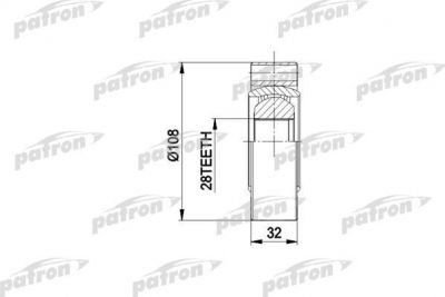 PATRON ШРУС внутр к-кт OPEL: OMEGA, SENATOR 8.86- MERCEDES VITO (PCV3016)