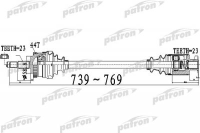 Patron PDS0530 приводной вал на RENAULT KANGOO (KC0/1_)