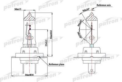 Patron PLH7-12/55 лампа накаливания, основная фара на VW MULTIVAN V (7HM, 7HN, 7HF, 7EF, 7EM, 7EN)