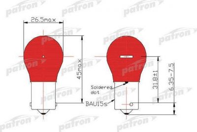 Patron PLPY21W лампа накаливания, фонарь указателя поворота на VW MULTIVAN V (7HM, 7HN, 7HF, 7EF, 7EM, 7EN)