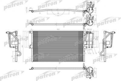 PATRON Радиатор кондиционера паяный OPEL: VECTRA all 95-99 (PRS1040)