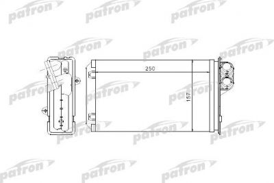 PATRON Радиатор отопителя PEUGEOT: 406 all, 99- (PRS2056)