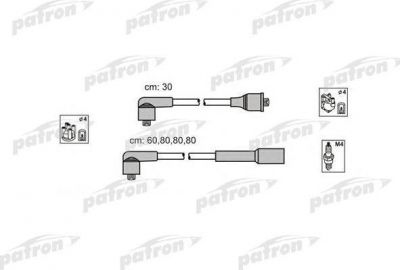 PATRON Комплект проводов зажигания AUDI: 100 82-90, 100 AVANT 82-90, 80 86-91, COUPE 82-88, COUPE 89-91 (PSCI1012)