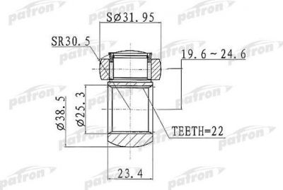 Patron PTD003 муфта с шипами, приводной вал на FIAT BRAVA (182)