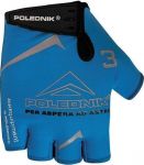 Велоперчатки Polednik F-3 р. 3 синие, эластичный верх, прорезиненная ладошка