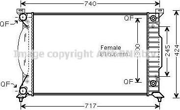 Prasco AI2202 радиатор, охлаждение двигателя на AUDI A4 кабрио (8H7, B6, 8HE, B7)