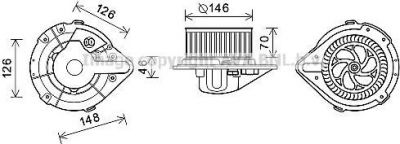 Prasco AI8370 электродвигатель, вентиляция салона на AUDI A4 Avant (8D5, B5)