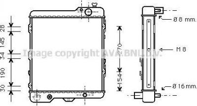 Prasco AIA2038 радиатор, охлаждение двигателя на AUDI 90 (81, 85, B2)