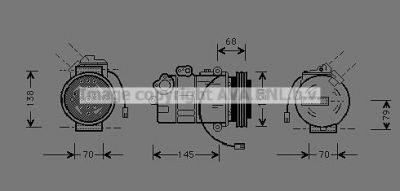 Prasco AIAK011 компрессор, кондиционер на AUDI A6 Avant (4B5, C5)