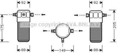 Prasco AID032 осушитель, кондиционер на AUDI 80 (89, 89Q, 8A, B3)