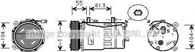 Prasco AIK001 компрессор, кондиционер на VW GOLF IV (1J1)
