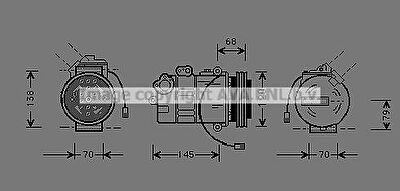 Prasco AIK011 компрессор, кондиционер на AUDI A6 Avant (4B5, C5)